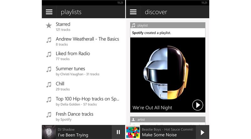 Spotify for Windows Phone app update screenshots more