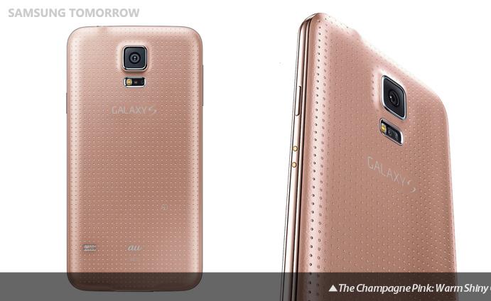 Champagne Pink Samsung Galaxy S5 Warm Shiny Gold