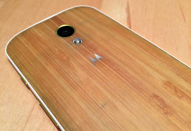 Moto X bamboo back