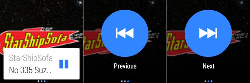 Android Wear media playback controls