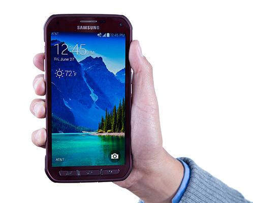 AT&T Samsung Galaxy S5 Active Ruby Red front