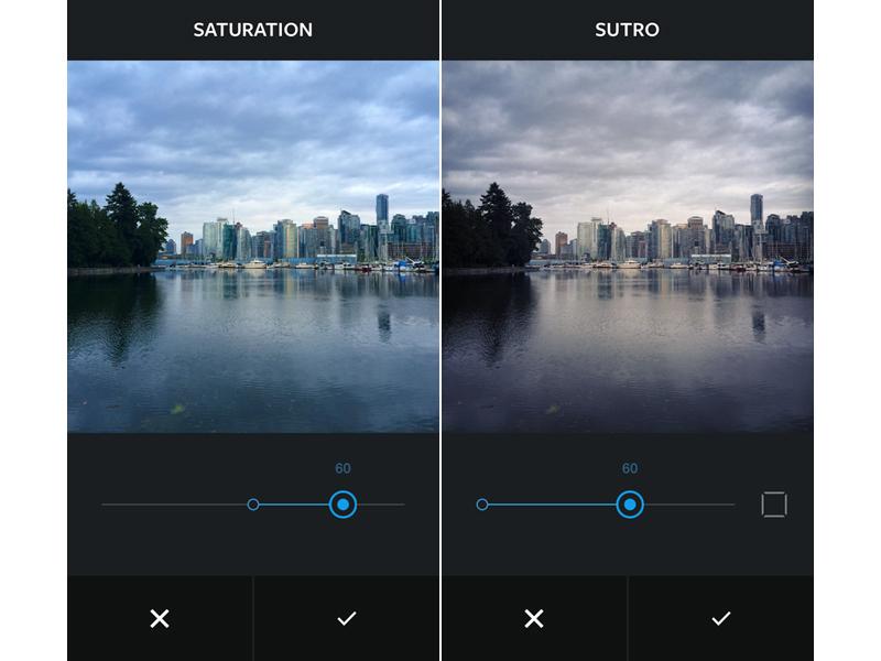 Instagram version 6.0 update photo editing tools saturation