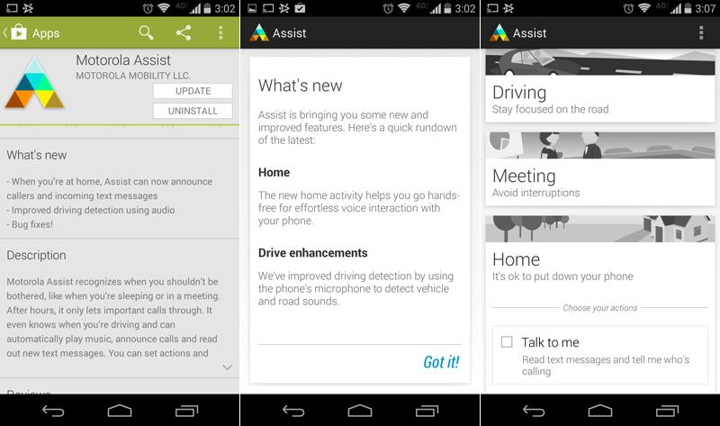 Motorola Assist talk to me app update