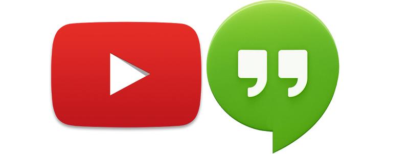 YouTube, Hangouts icons