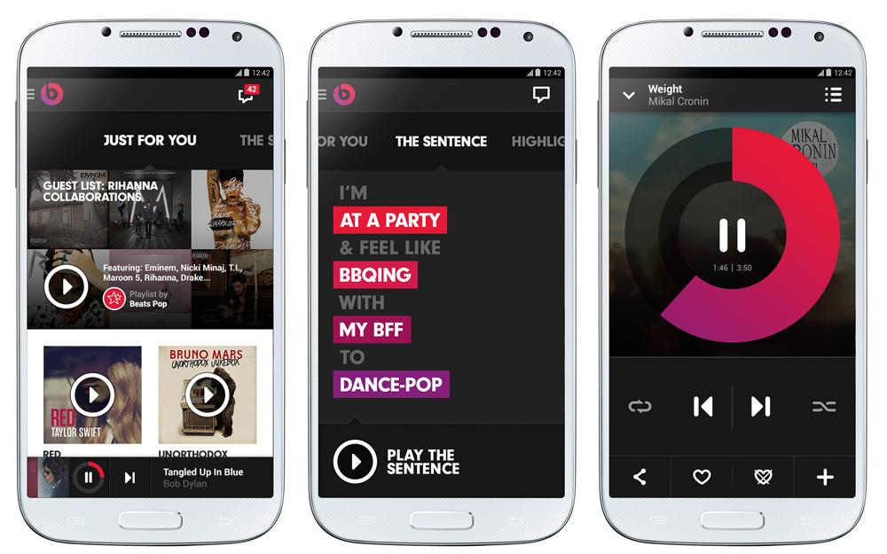 Beats Music for Android app