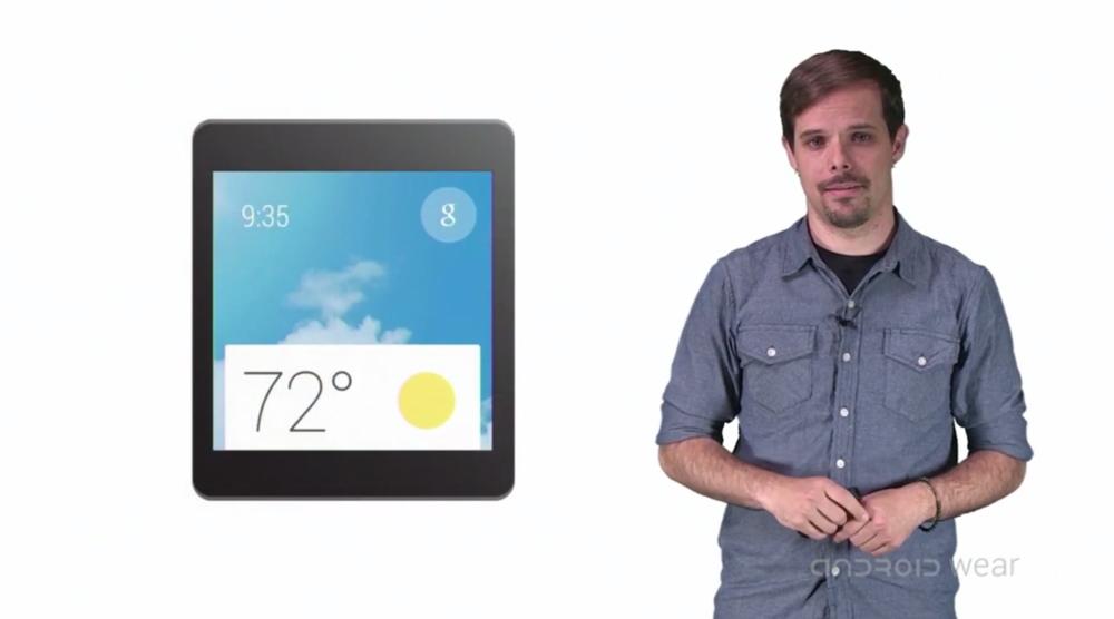 Google Android Wear user interface