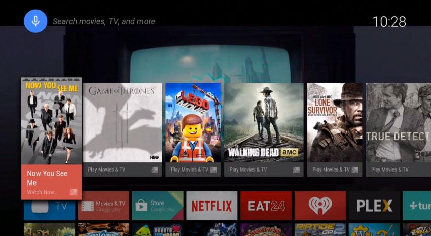 Android TV user interface official
