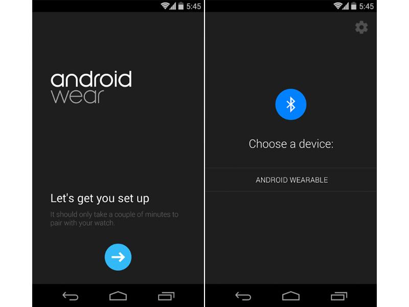 Android Wear app screenshots 1