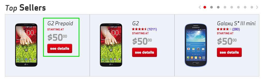 Verizon LG G2 prepaid