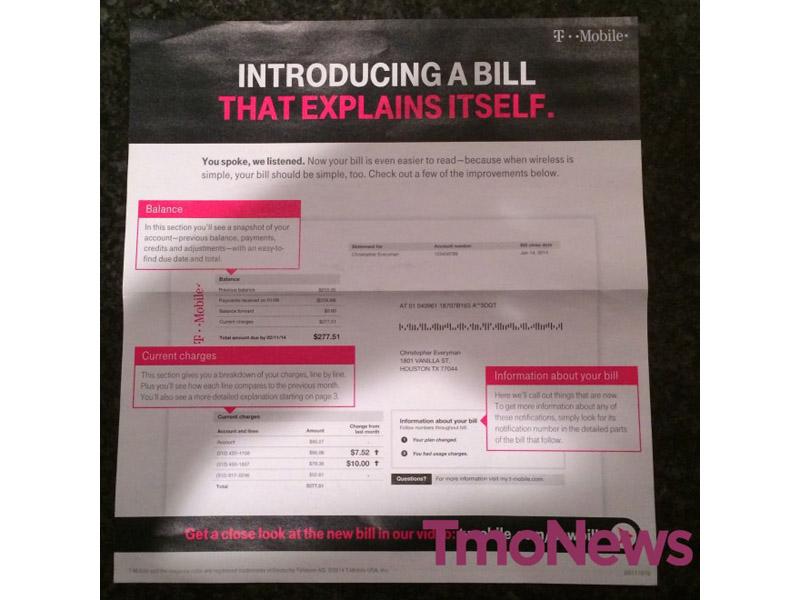 T-Mobile simplified billing