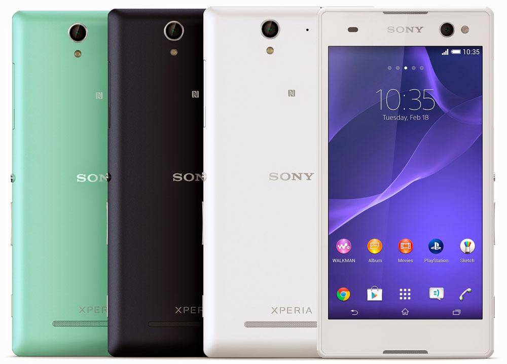 Sony Xperia C3 selfie smartphone colors