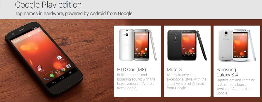 Google Play edition devices