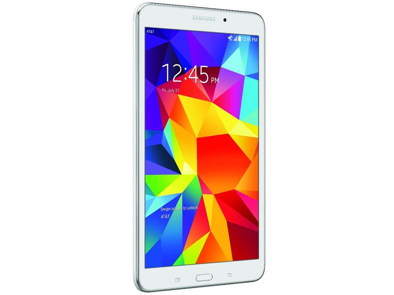 AT&T Samsung Galaxy Tab 4 8.0 white angle