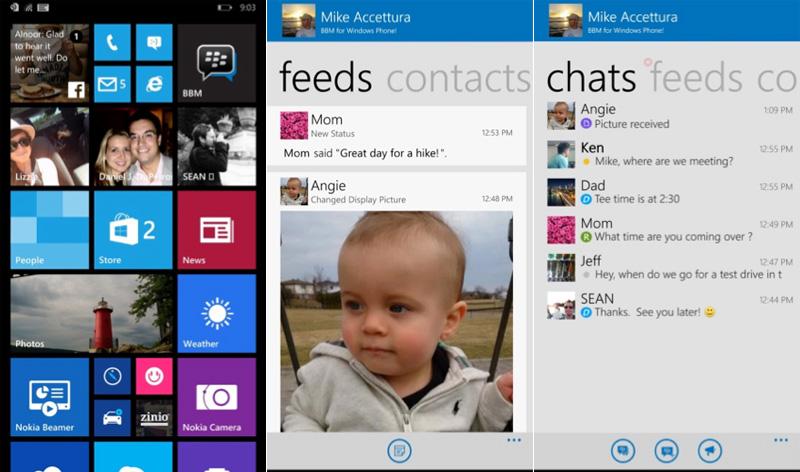 BBM for Windows Phone beta screenshots