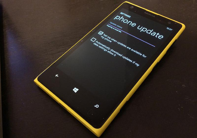 Nokia Lumia 1020 Windows Phone update