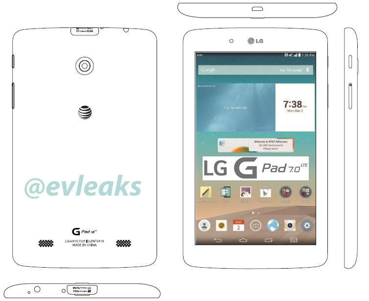 LG G Pad 7.0 AT&T 4G LTE leak