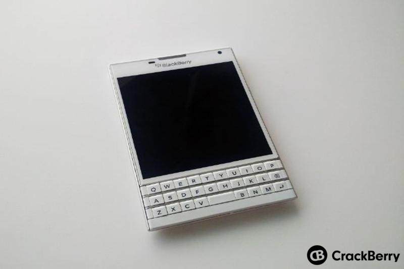 White BlackBerry Passport photo