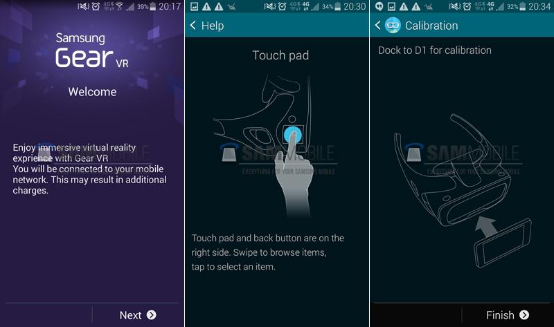 Samsung Gear VR manager app screenshots