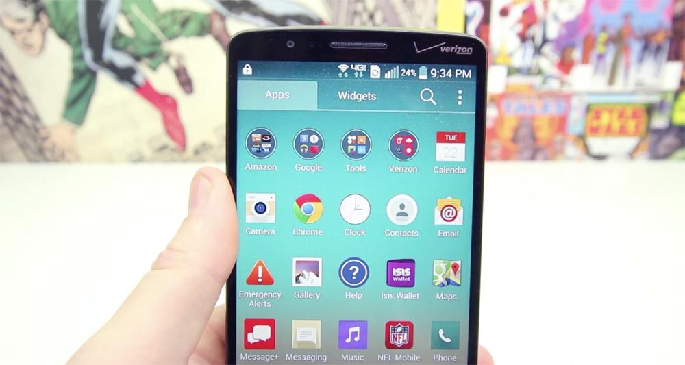 Verizon LG G3 bloatware apps