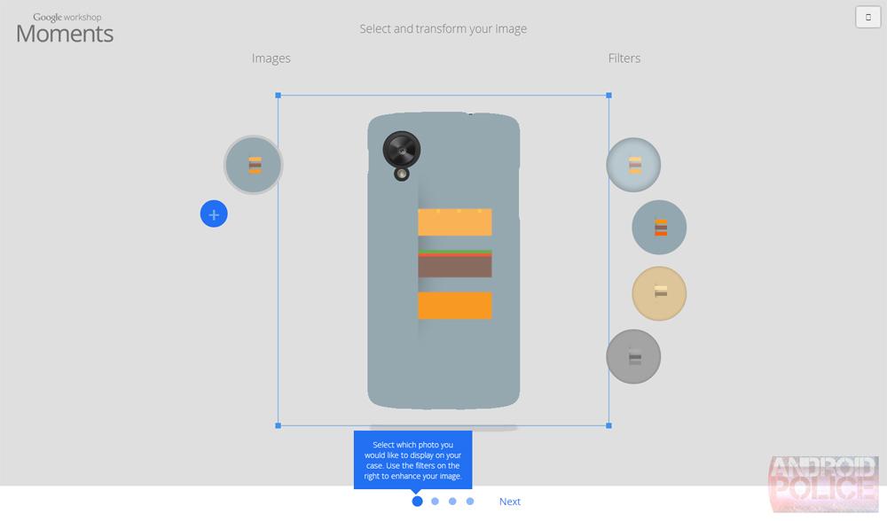 Google Workshop custom smartphone case screenshot