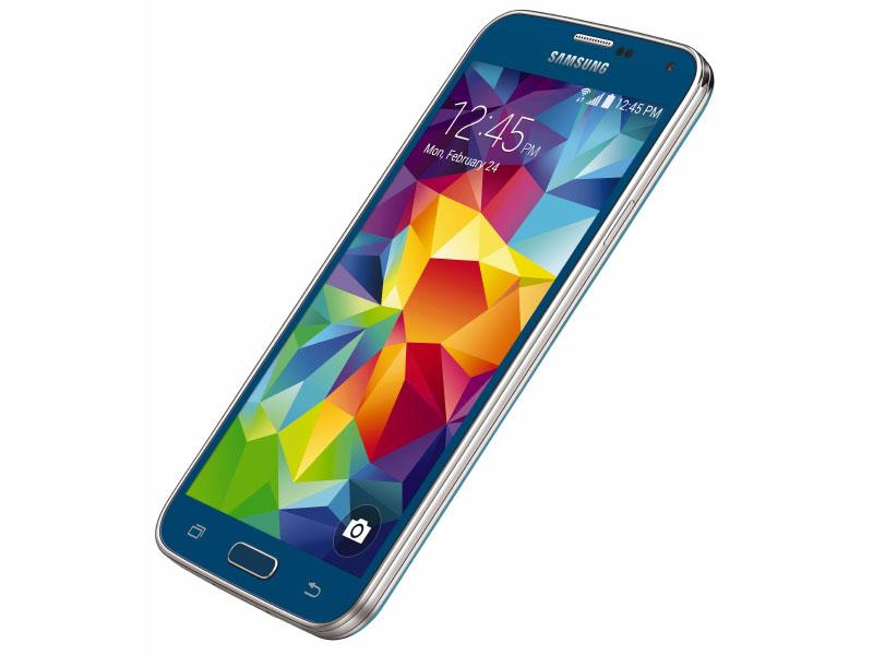 Electric Blue Samsung Galaxy S5 angle
