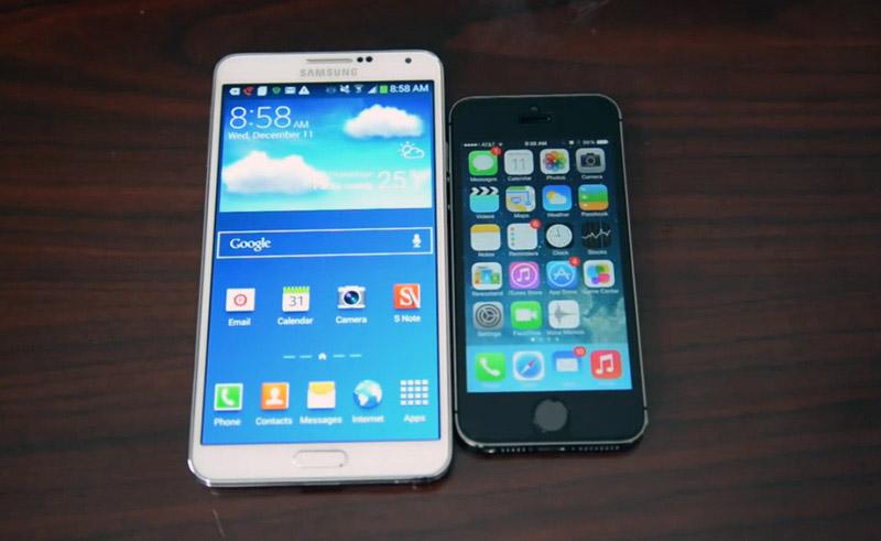 Samsung Galaxy Note 3 iPhone 5s