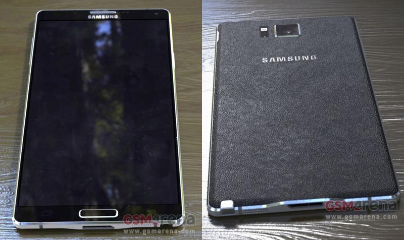 Samsung Galaxy Note 4 front, rear leak