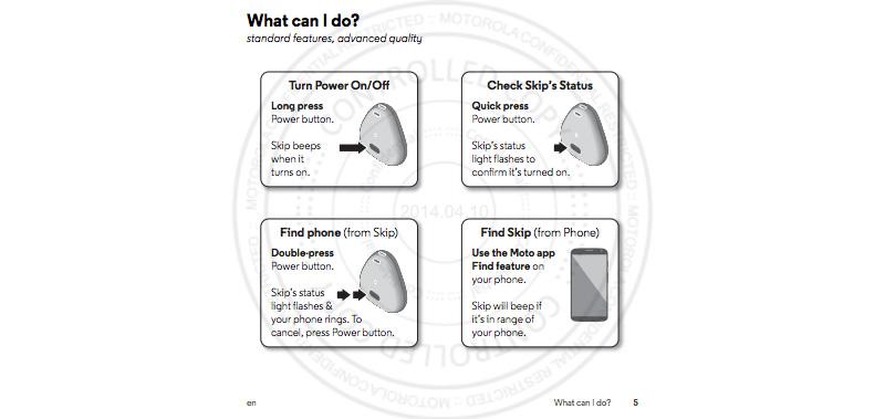 Motorola Skip manual leak