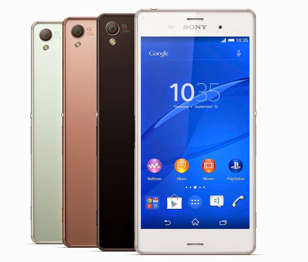 Sony Xperia Z3 official colors