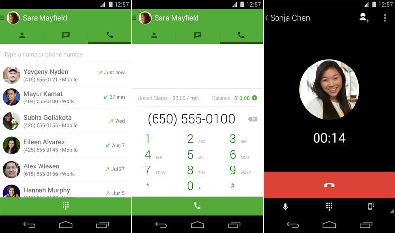 Hangouts Dialer voice call Android