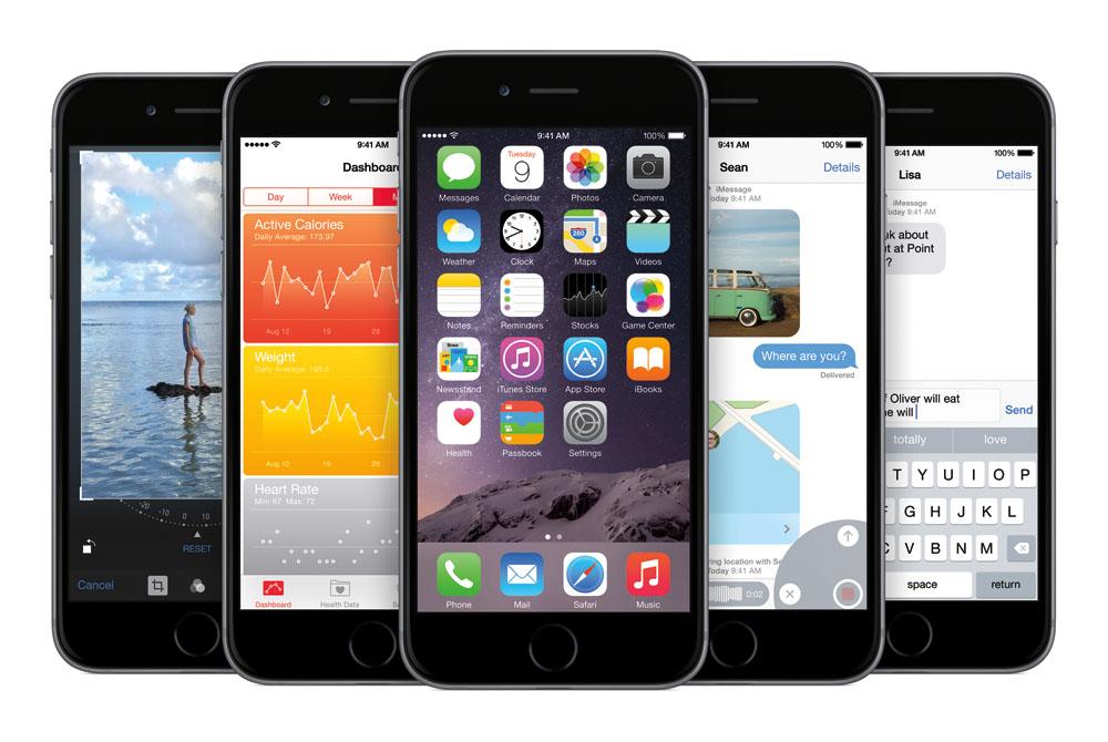 iOS 8 screenshots iPhone 6