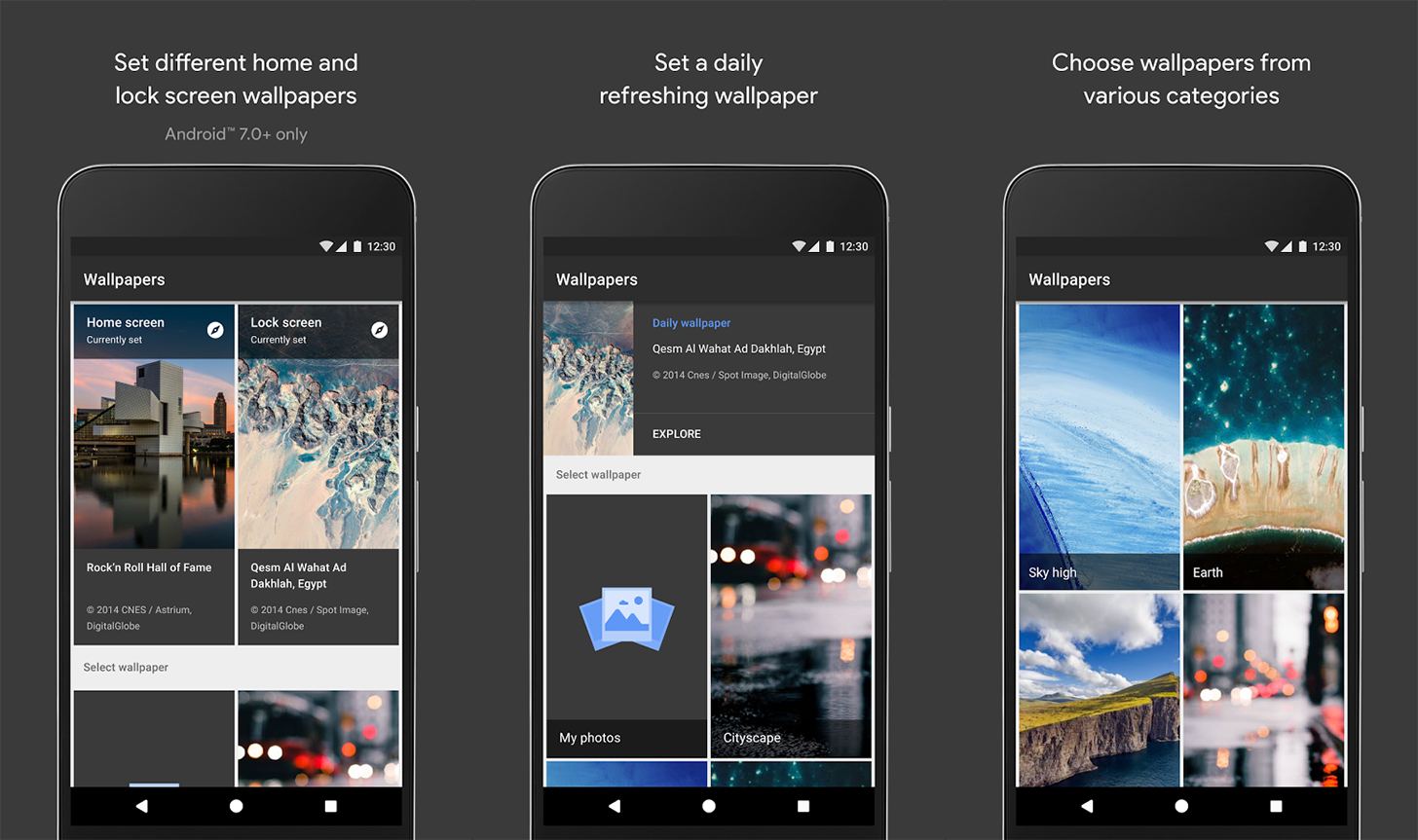 Как установить несколько фото на обои андроид Google releases Wallpapers app into the Play Store News.Wirefly