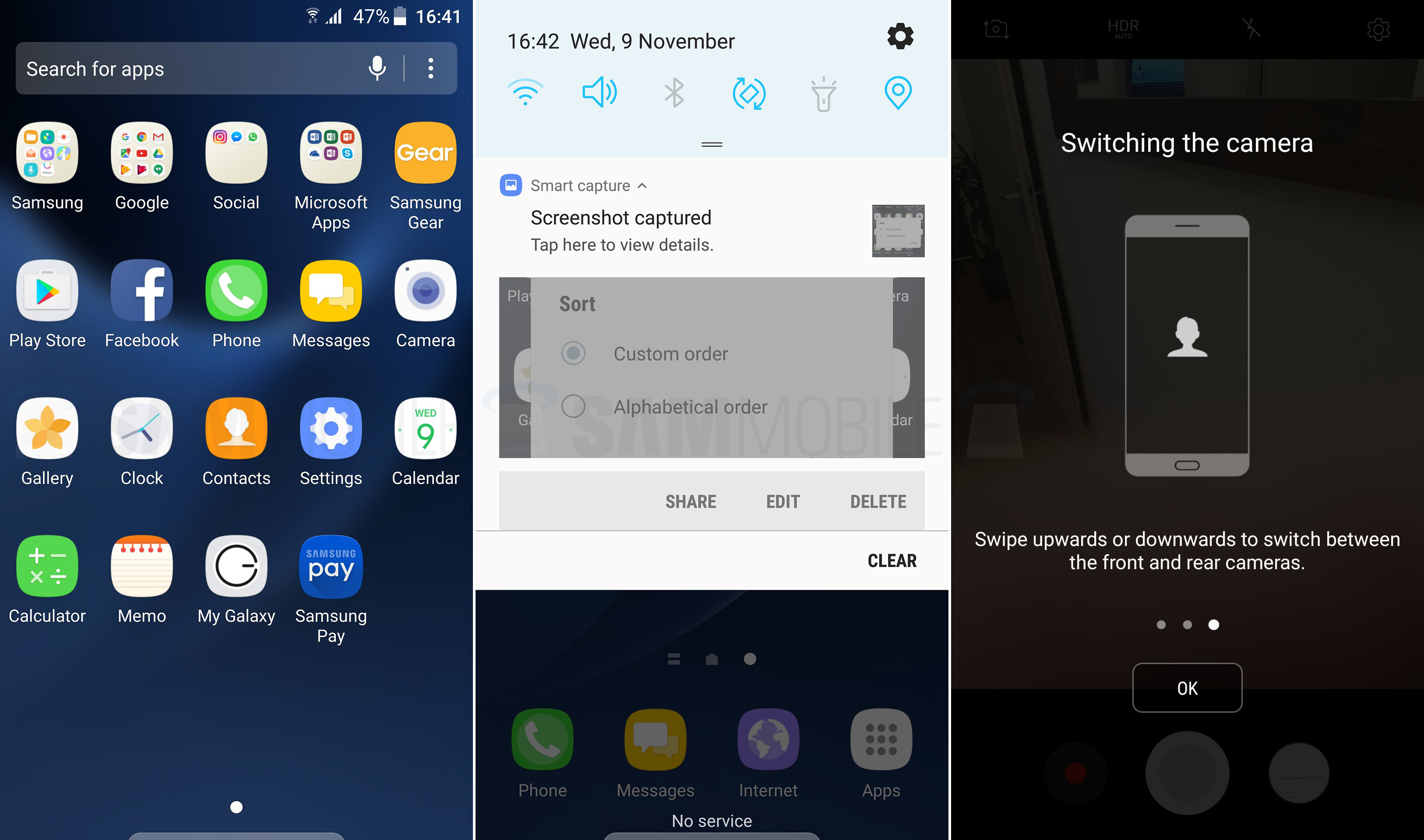 Samsung's version of Android 7.0 Nougat shown off in new screenshots