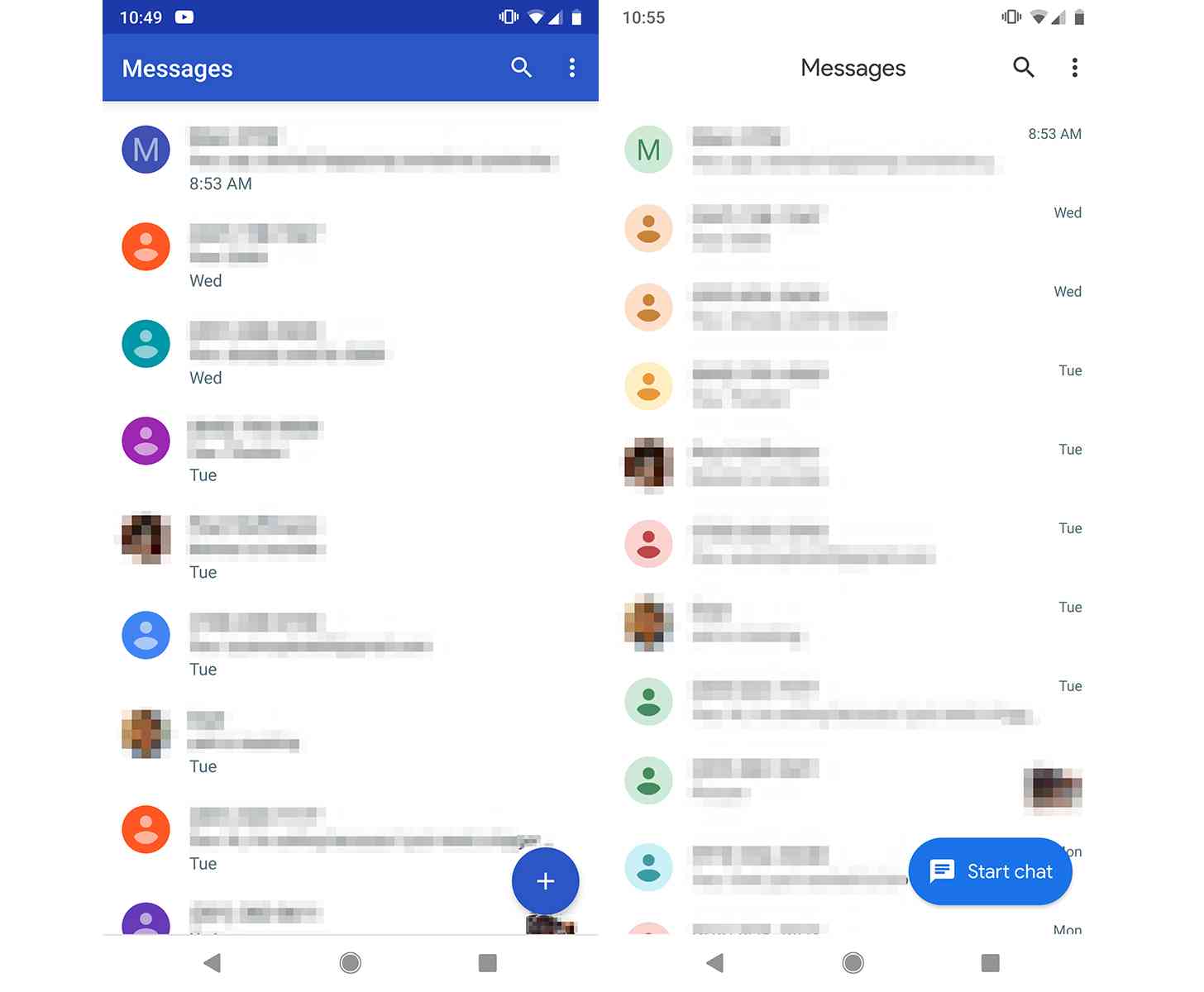 Android Messages 3.5 Material update