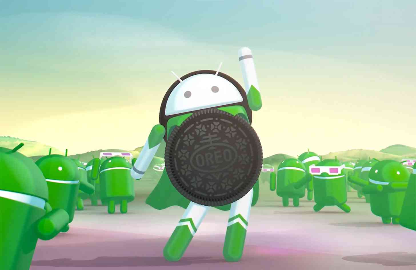 Android Oreo superhero logo