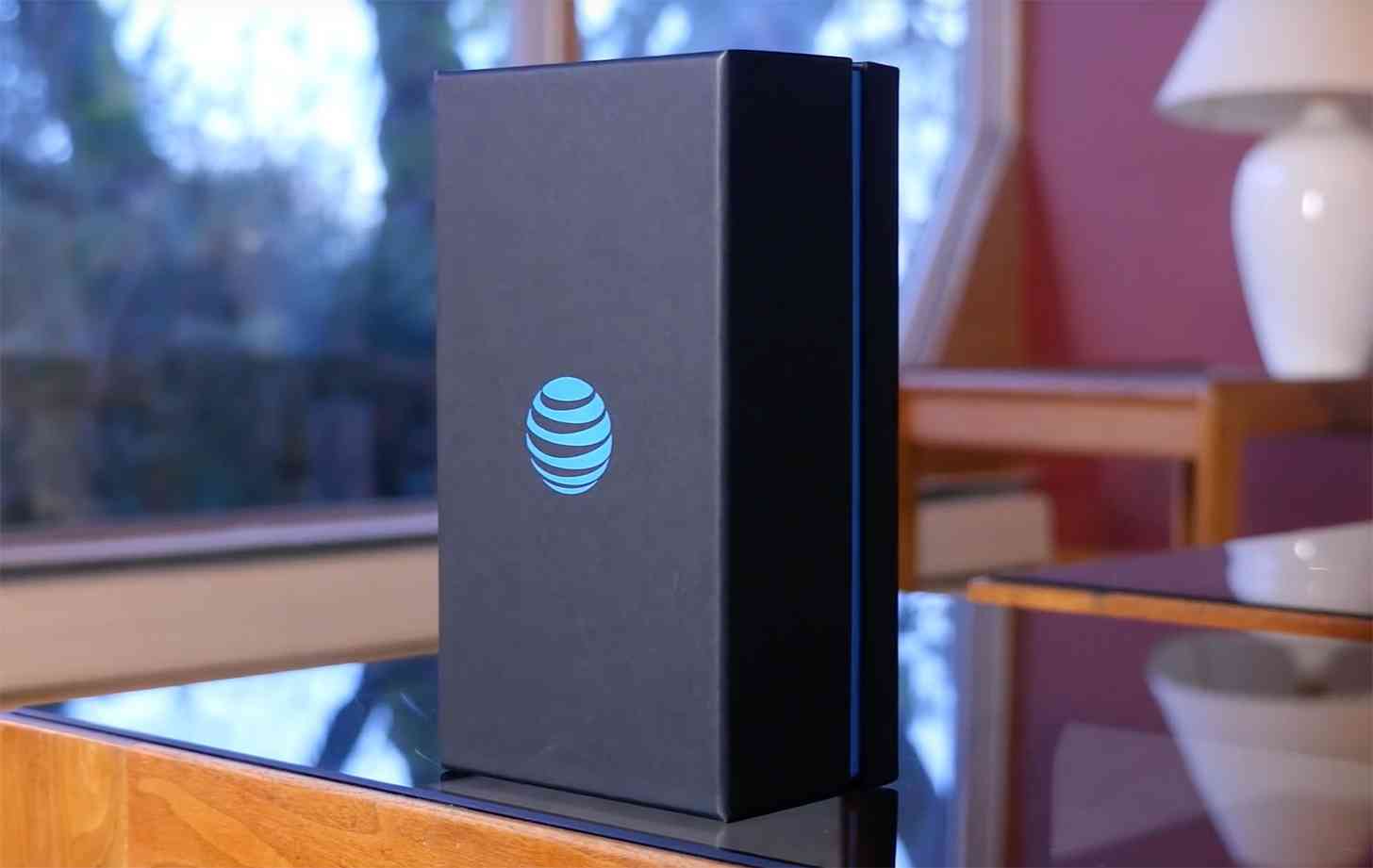AT&T logo smartphone packaging
