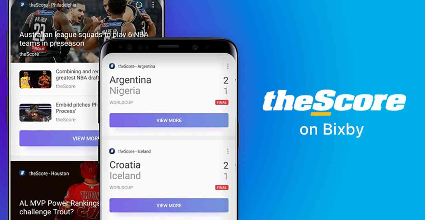 Samsung Bixby theScore sports