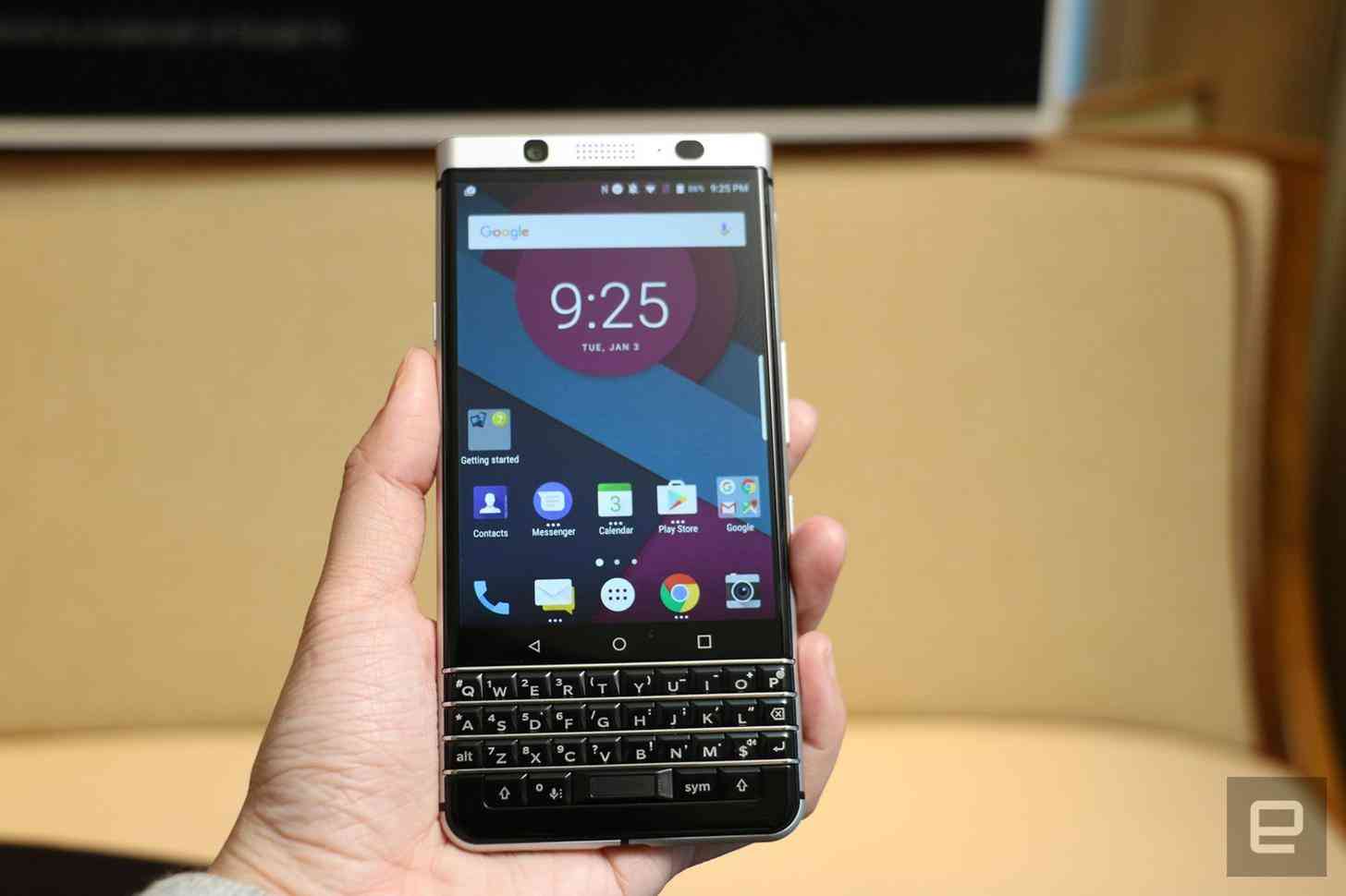 BlackBerry Mercury front physical keyboard