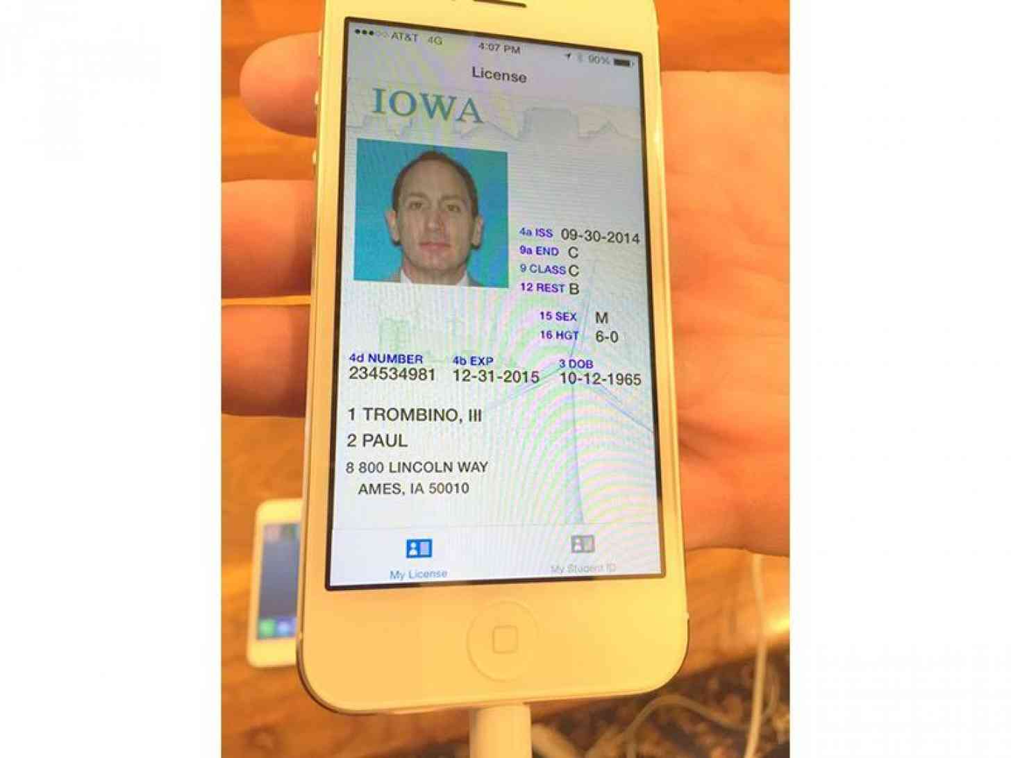 Iowa driver's license smartphone app