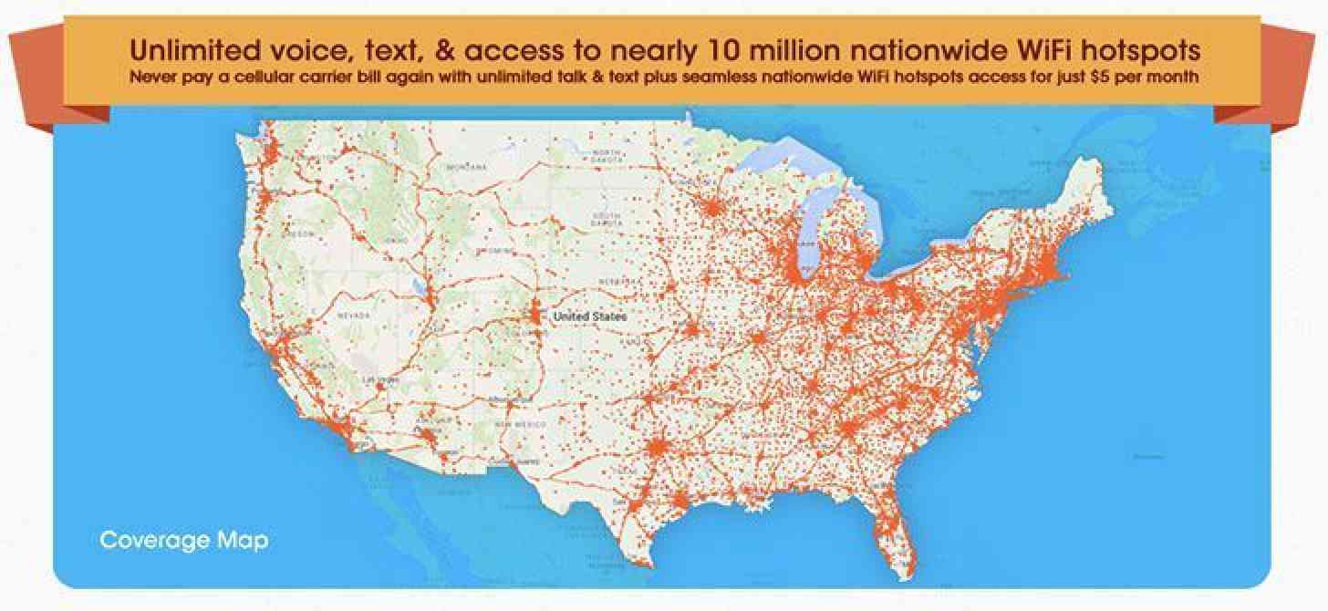 FreedomPop nationwide Wi-Fi coverage