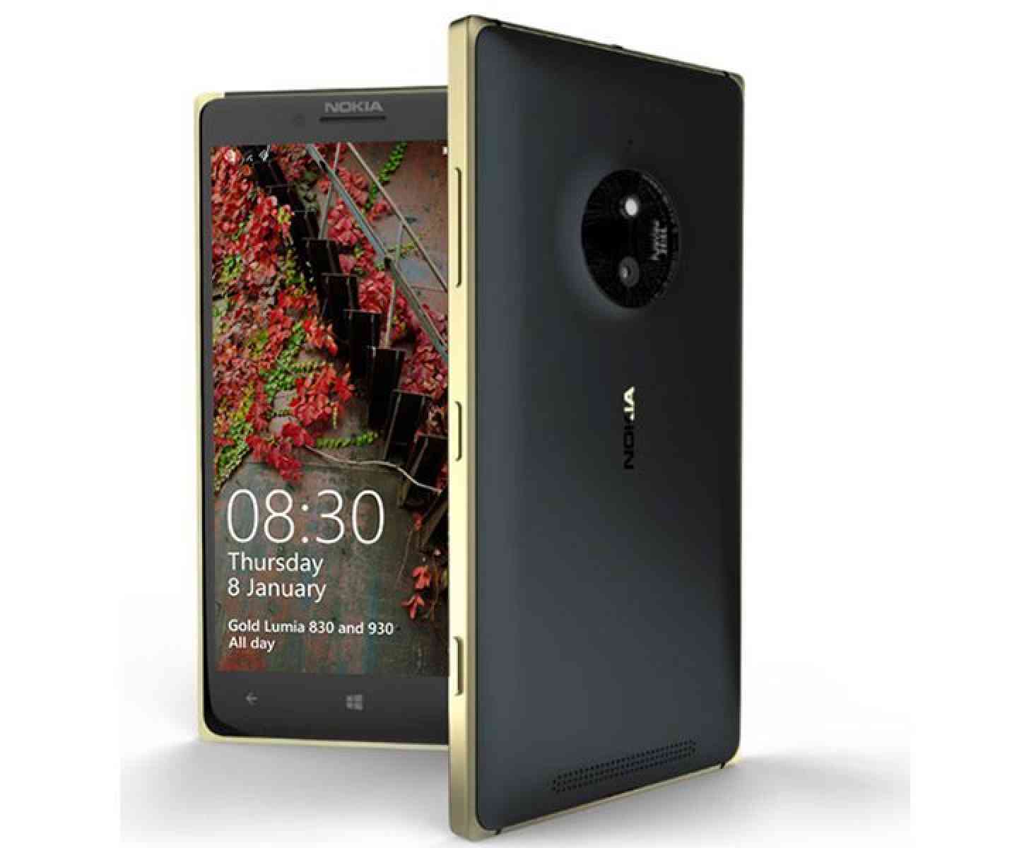Gold Nokia Lumia 830 black official