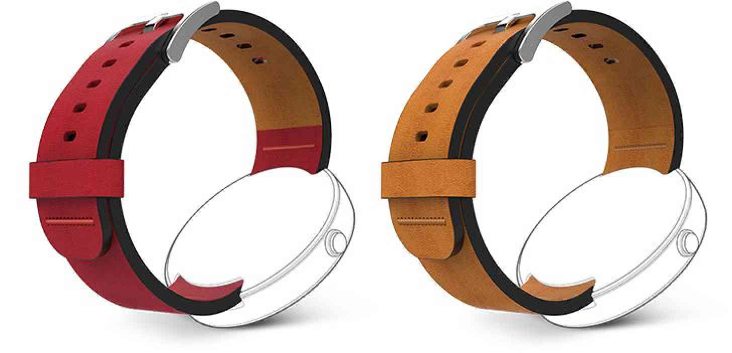 Moto 360 DODO leather bands red, tan