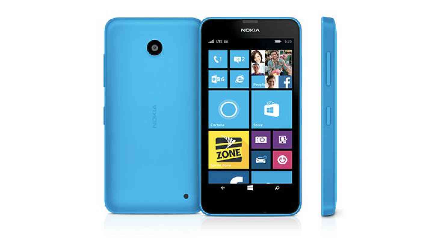 Sprint Nokia Lumia 635 cyan