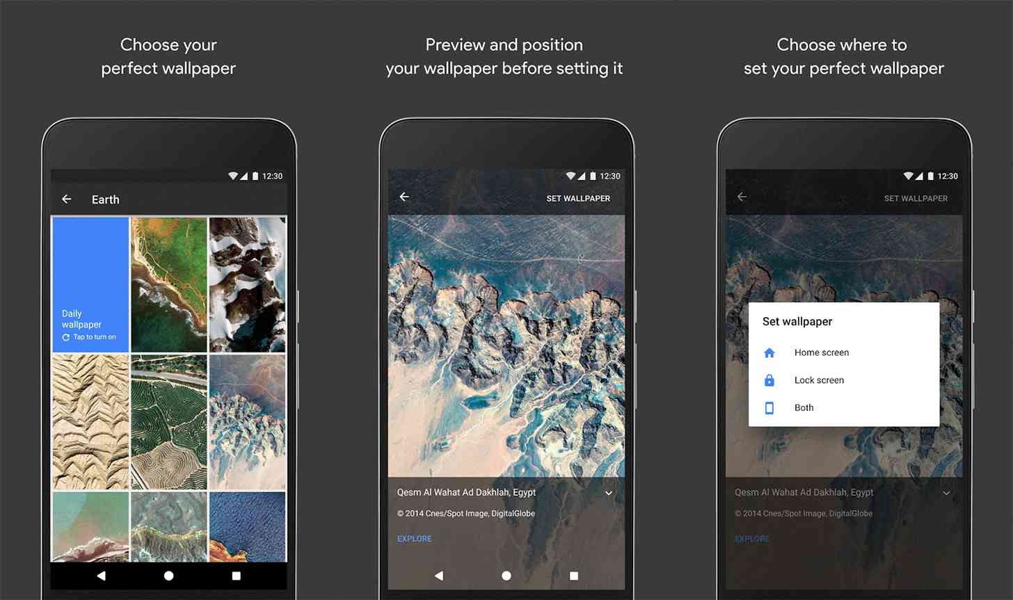 Google Wallpapers Android app features