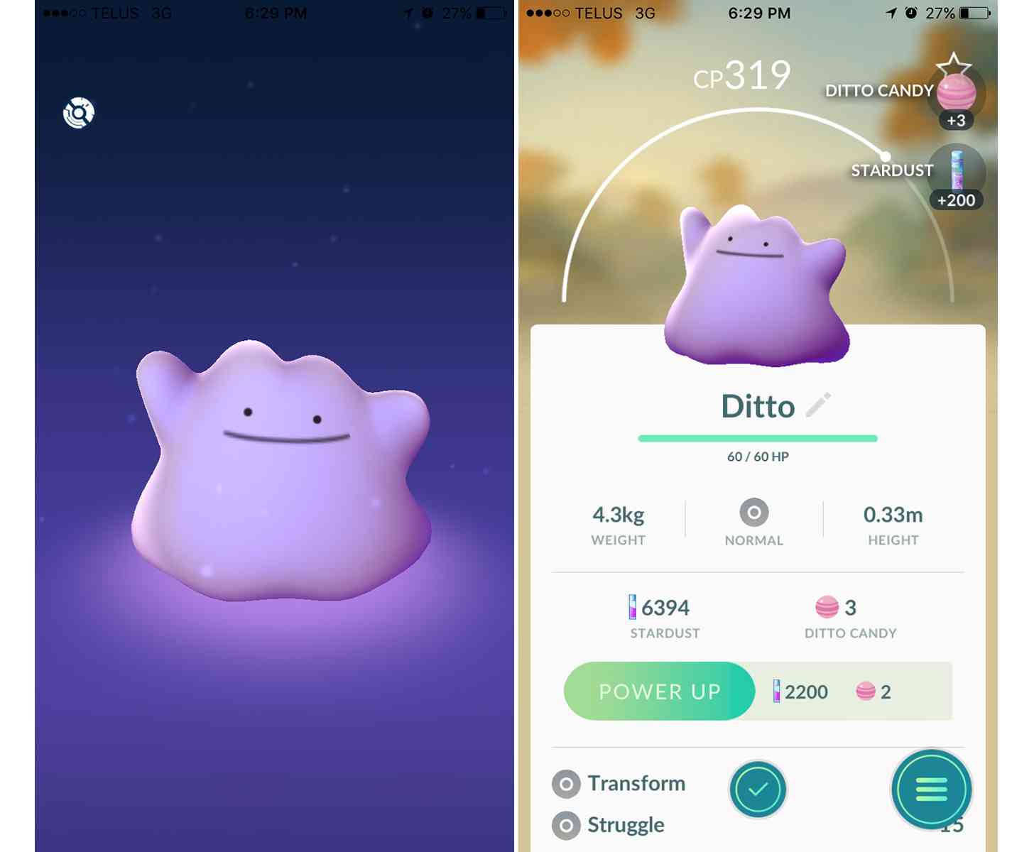 Pokémon Go Ditto official