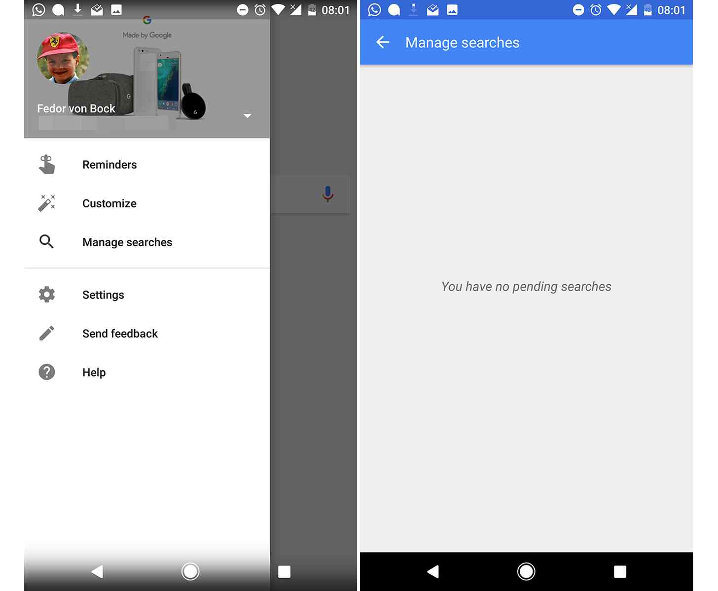 Google Search Android Offline Mode testing