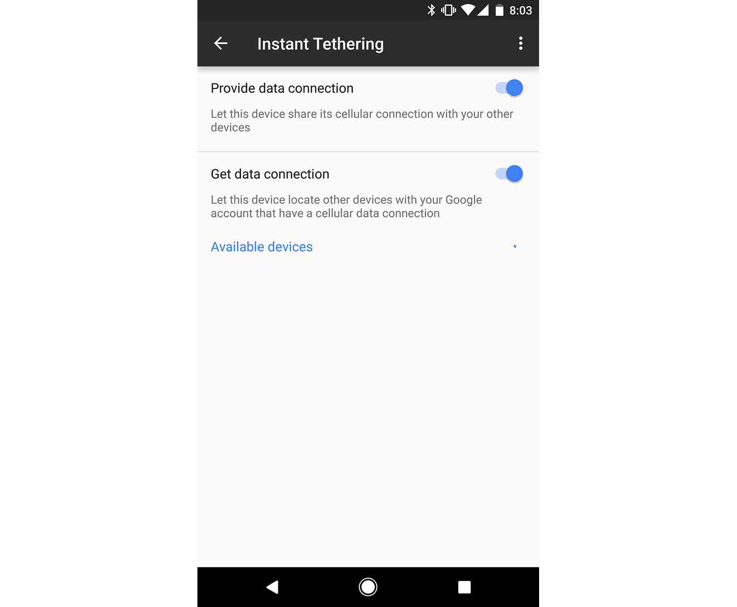 Google Instant Tethering feature official