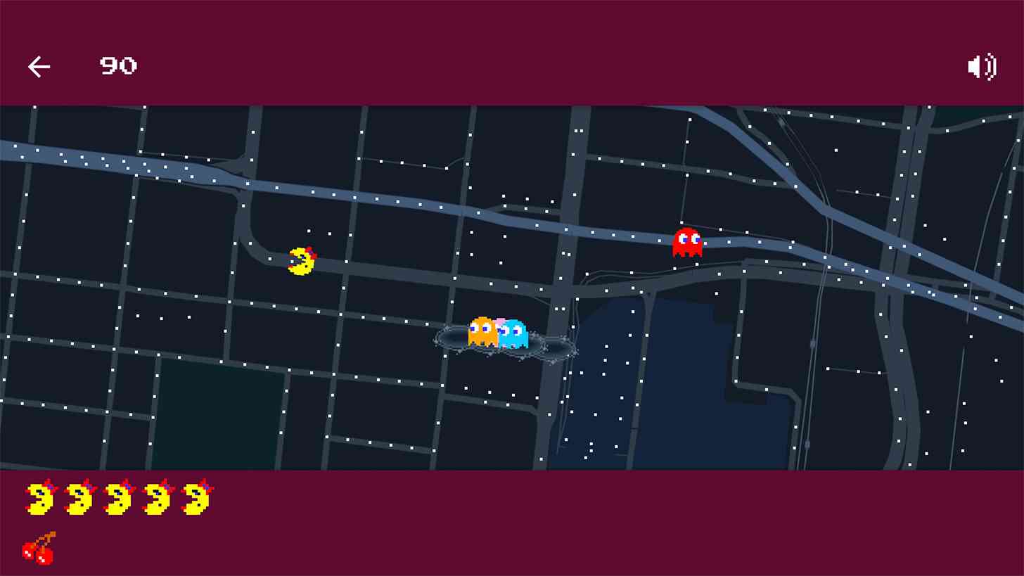 Google Ms. Pac-Maps April Fools' Day 2017