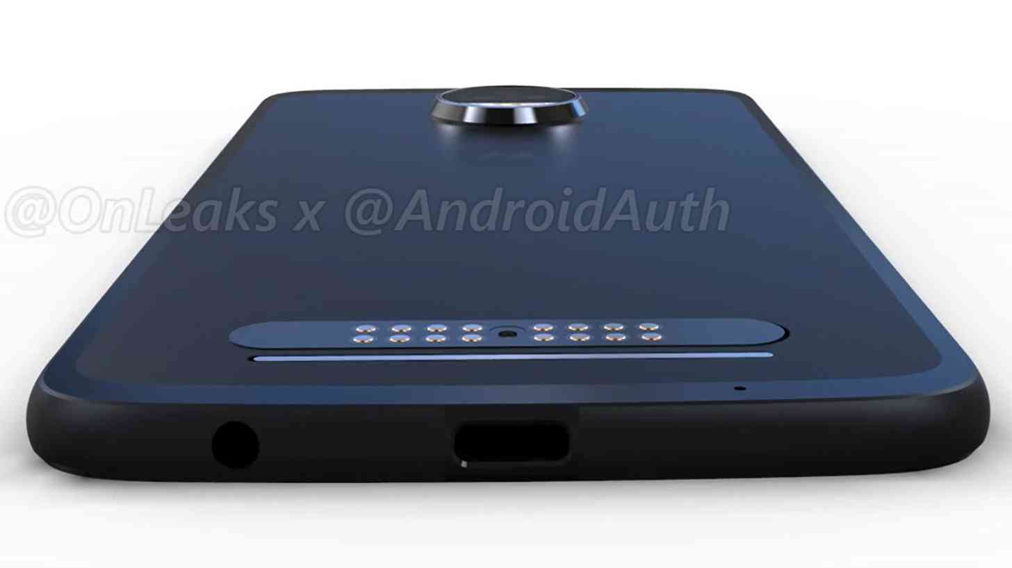 Moto Z2 Force leak bottom 3.5mm headphone jack