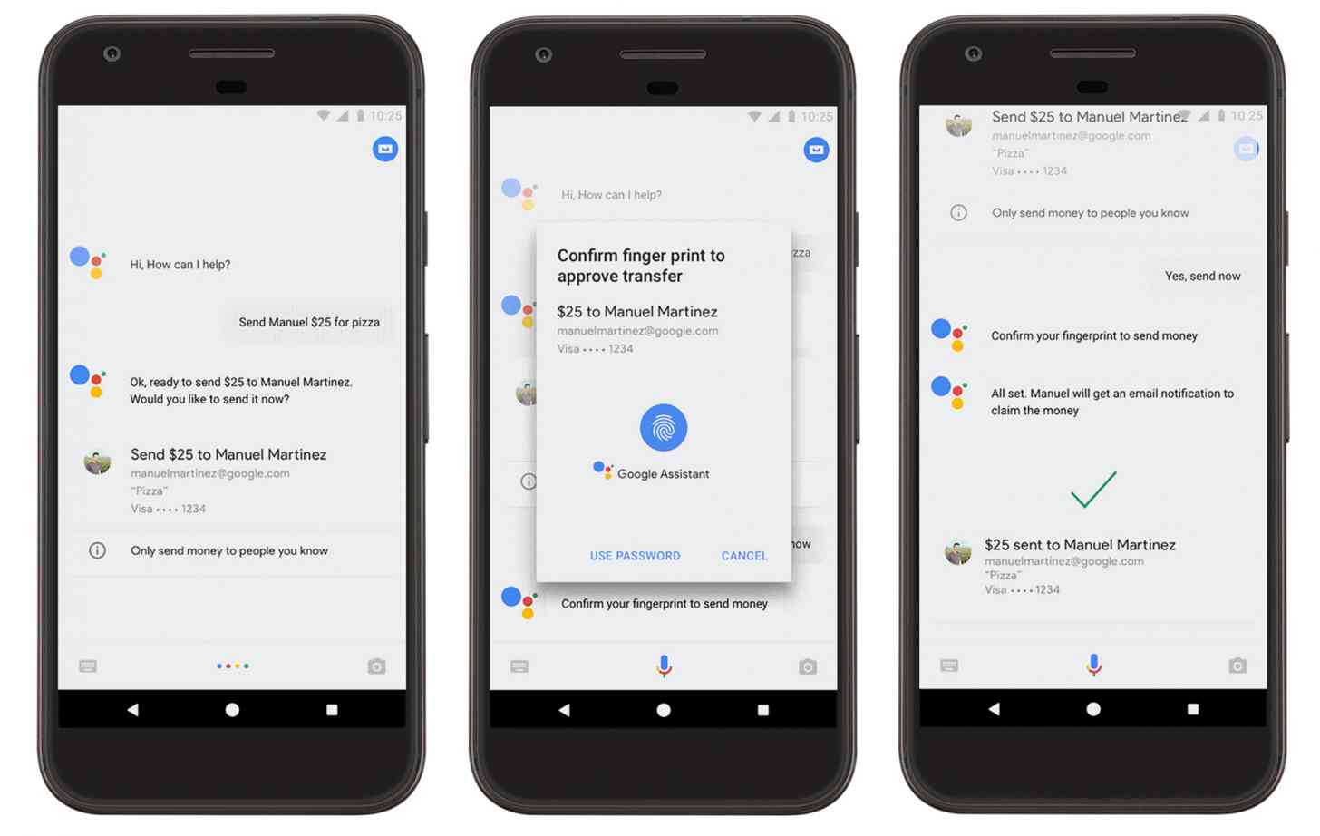 Google Assistant send money to friends